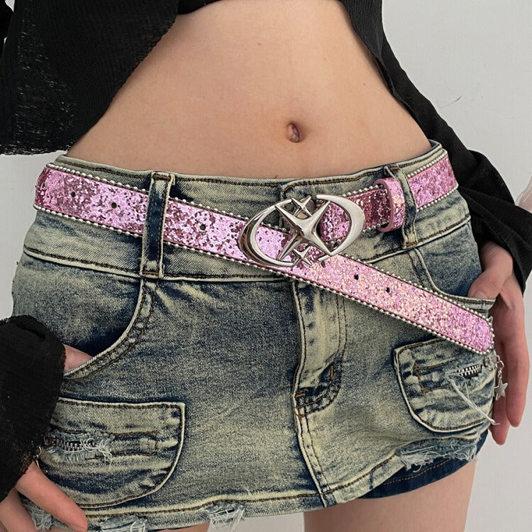 Y2K Sequins Belt