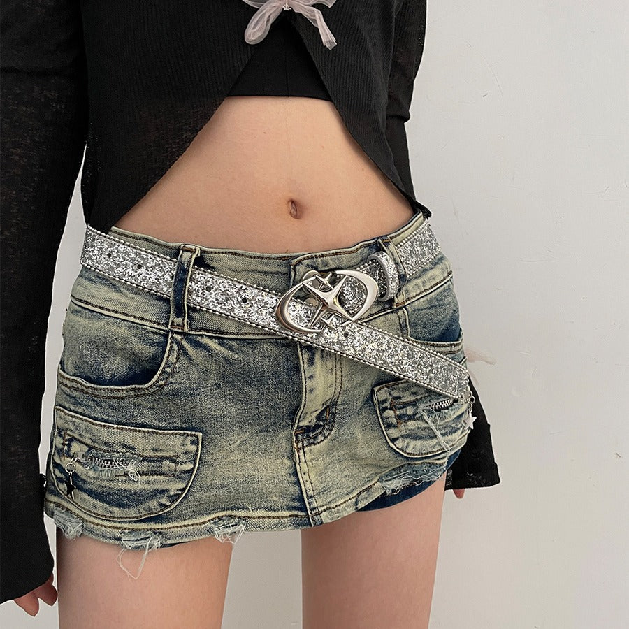 Y2K Sequins Belt
